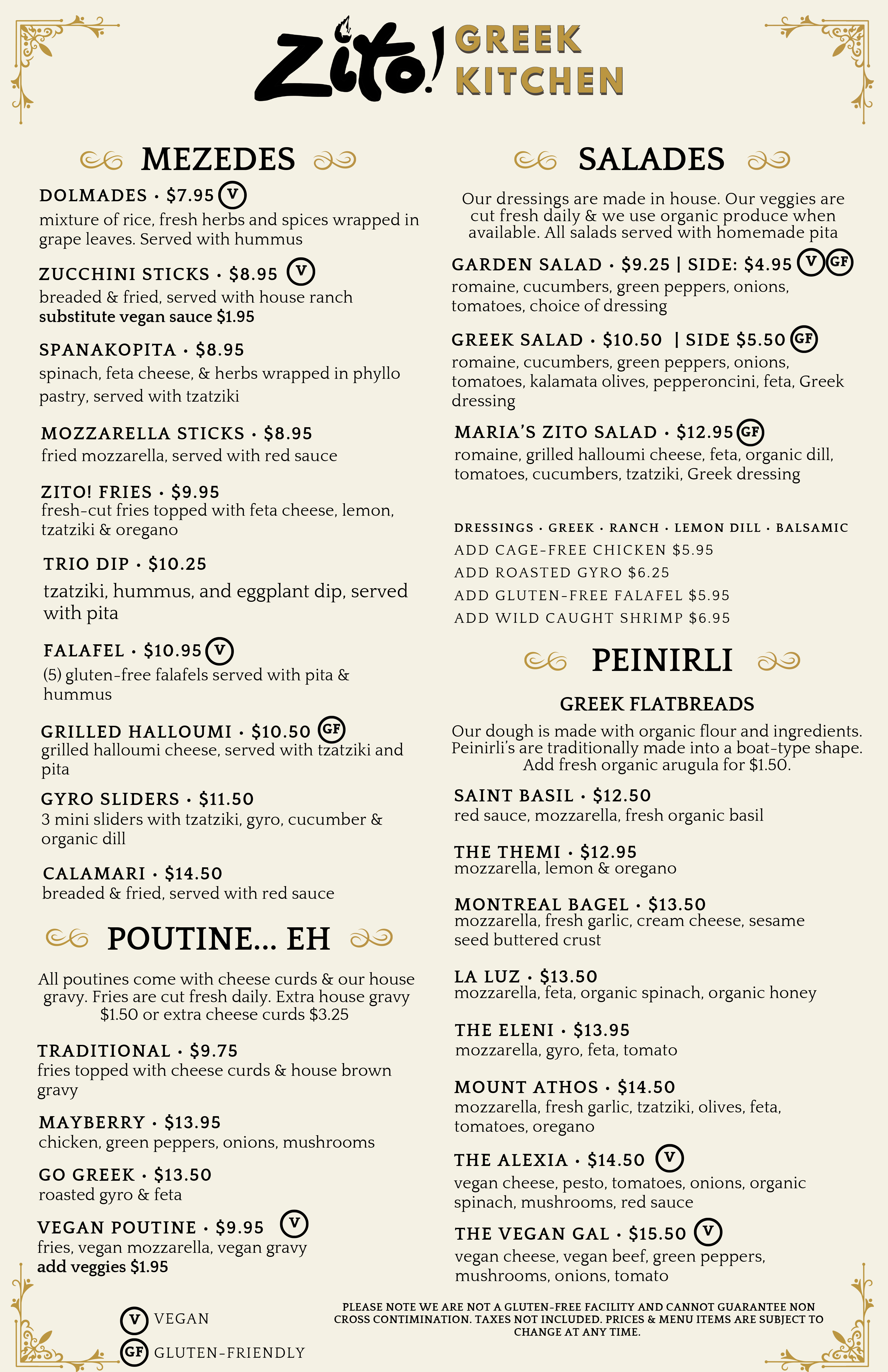 Menu Page 1